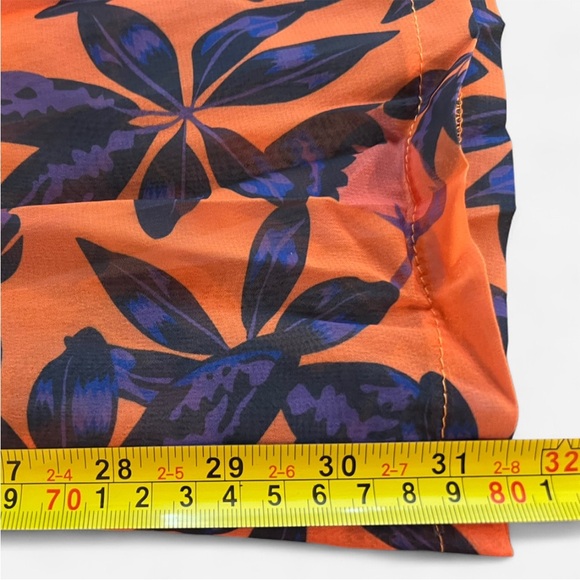 Floral Orange and Purple palazzo pants straight leg high waist wide leg  26 - Picture 7 of 7